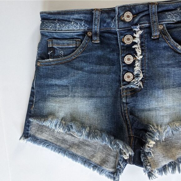 KanCan High-rise Button Fly Frayed Hem Shorts - XS - Picture 5 of 13